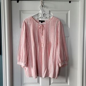 Tommy Hilfiger Light Pink Blouse with Tie Neck